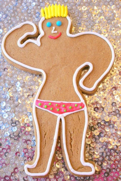 hunk of gingerbread man cookie