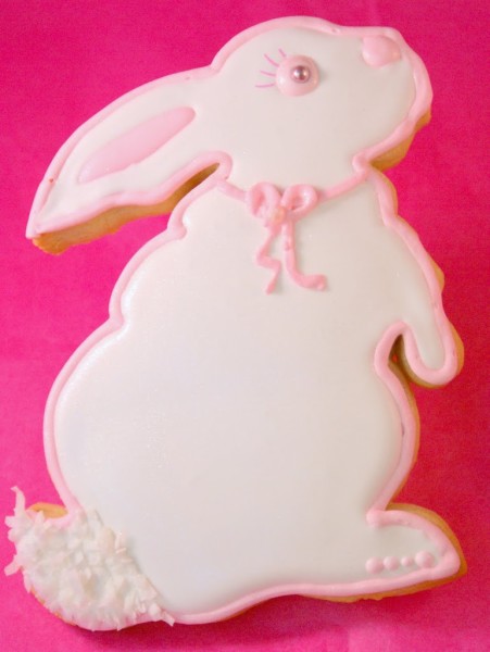 decorated bunny cookies