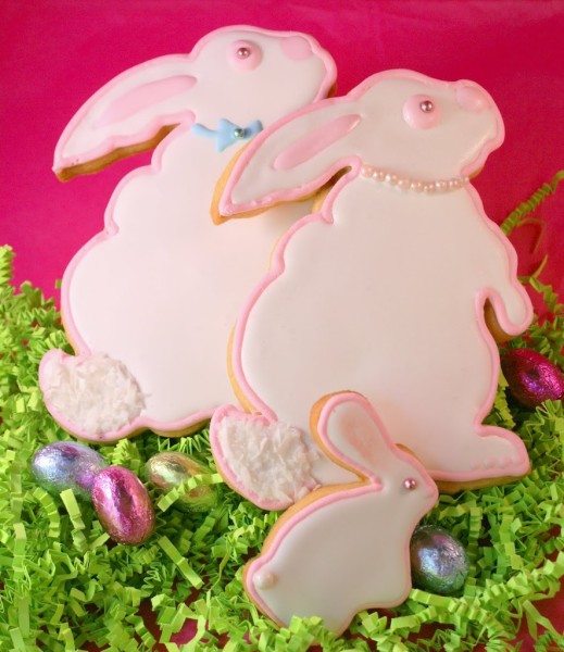 decorated bunny cookies
