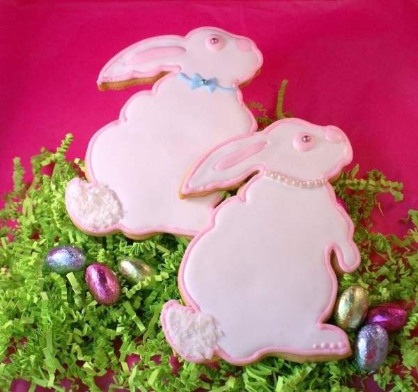 decorated bunny cookies