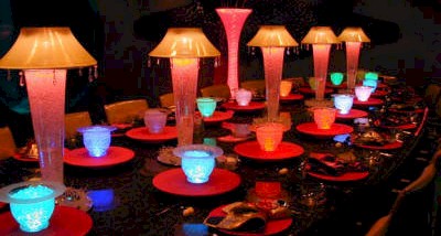 glowing tablescapes