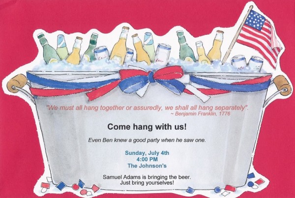 4th of july party invitation