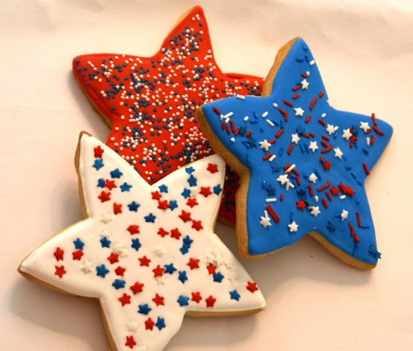 decorated star cookies