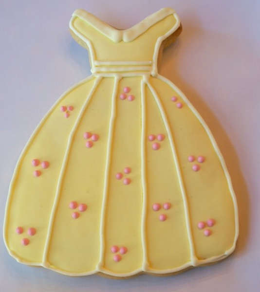 debutante ballgown dress cookies
