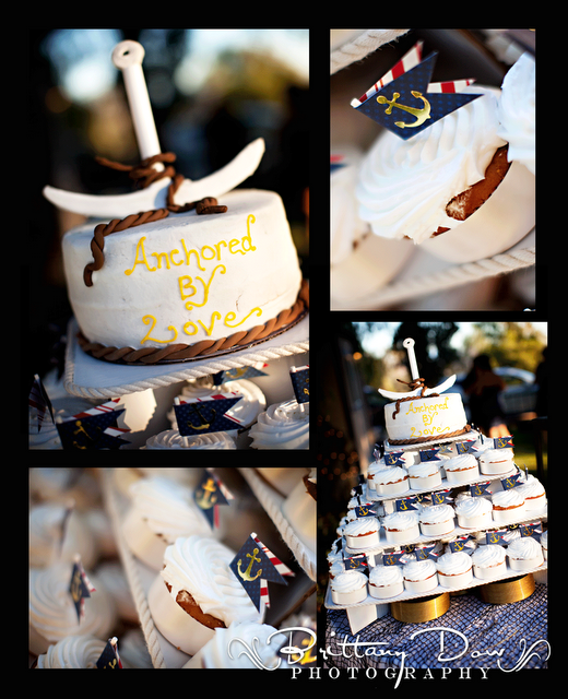 nautical wedding cupcakes