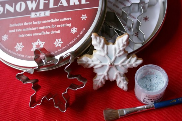 Decorated snowflake cookies Christmas cookies