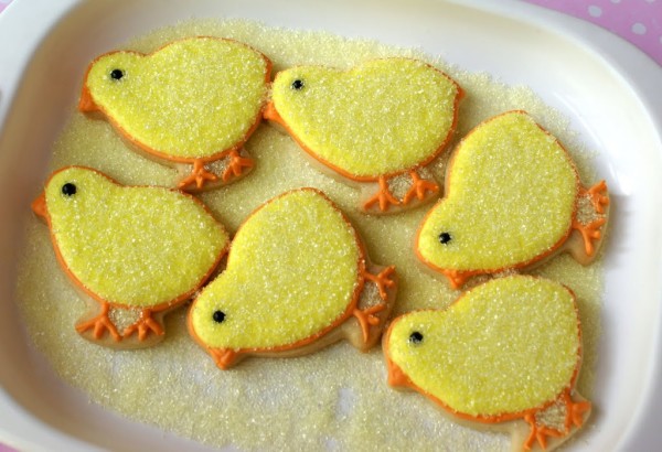 decorated chick cookies