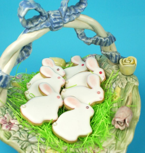 decorated baby bunny cookies