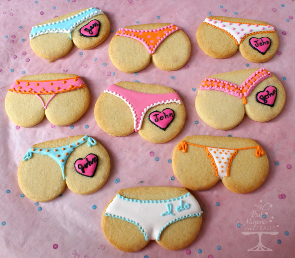 bridal shower tushie cookies