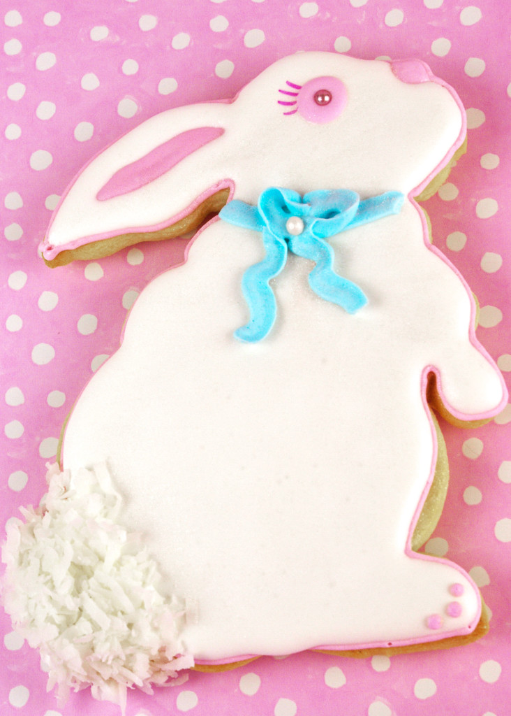 decorated easter bunny cookies