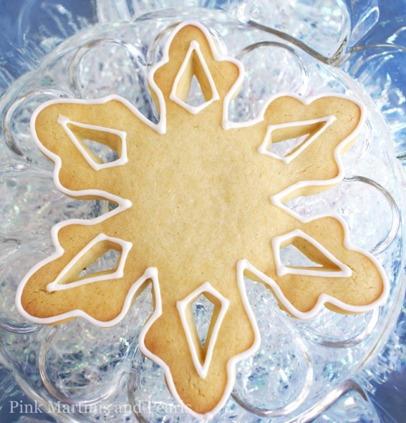 Decorated snowflake cookies Christmas cookies