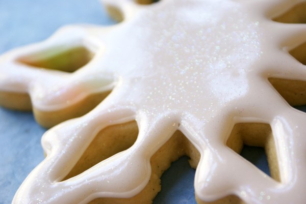 Decorated snowflake cookies Christmas cookies