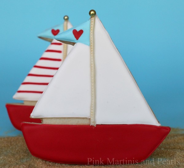 sail boat cookies