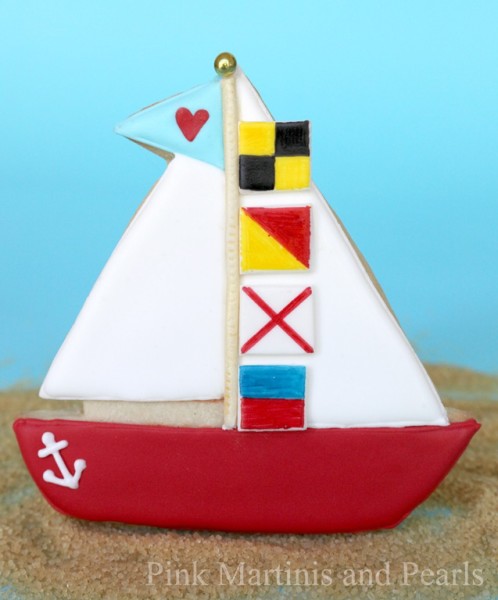 sail boat cookies