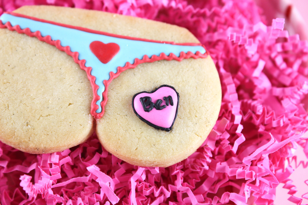 Valentine tushie cookies