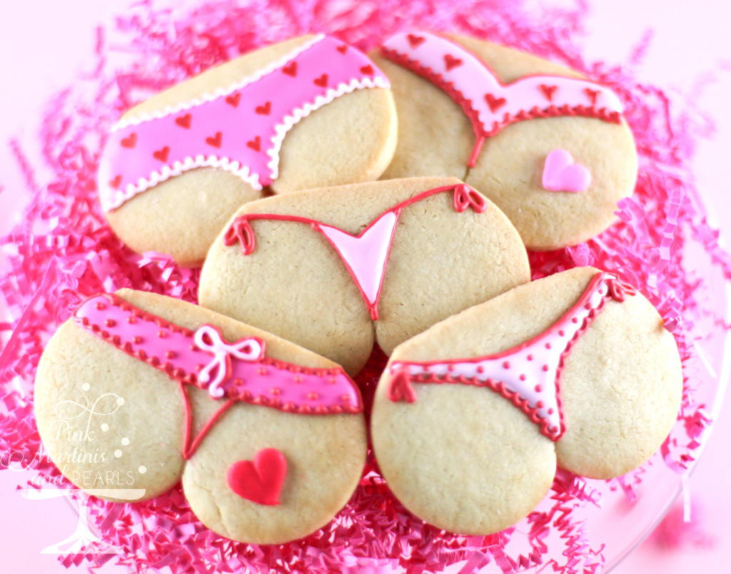 Valentine tushie cookies