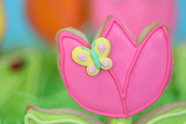 spring flower cookies