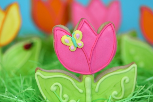 spring flower cookies