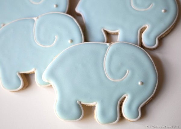 Baby Elephant Baby Shower Cookies