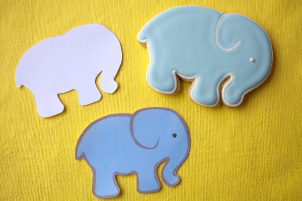 Baby Elephant Baby Shower Cookies