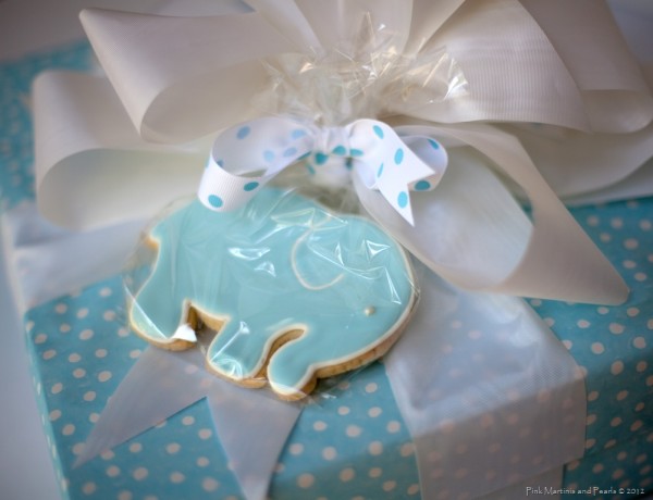 Baby Elephant Baby Shower Cookies