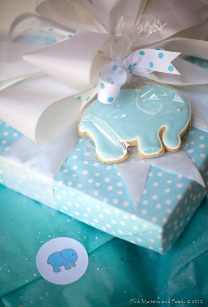 Baby Elephant Baby Shower Cookies