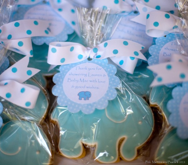 Baby Elephant Baby Shower Cookies