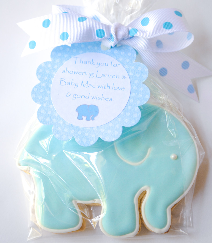 Baby Elephant Baby Shower Cookies