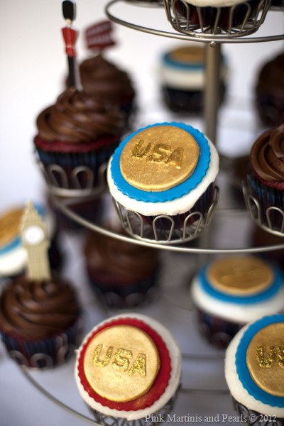 Olympic Gold Medal Cupcakes