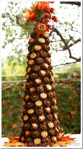 fall mini cupcake tower                   