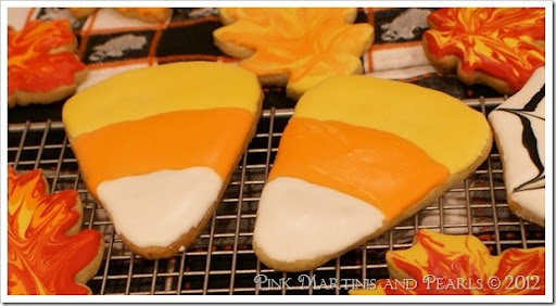 decorated candy corn cookies