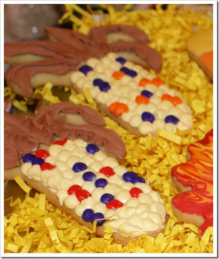decorated indian corn cookies