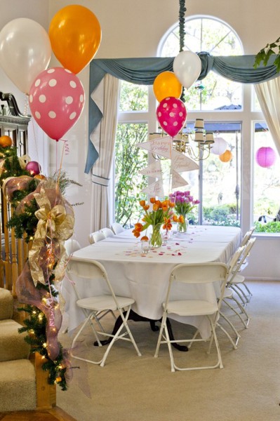 Orange and Pink Party Decorations