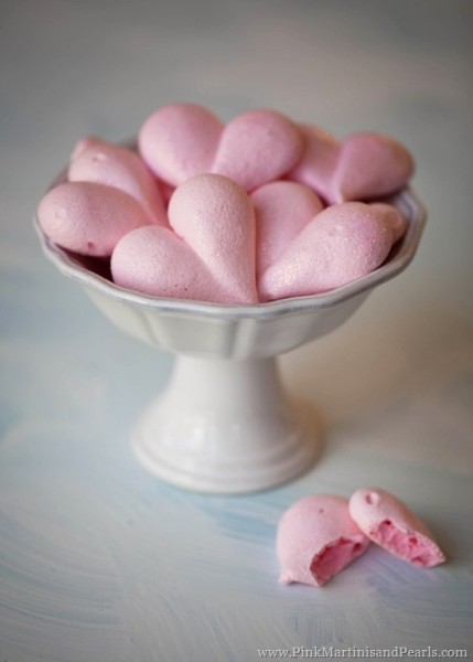 meringue heart cookies