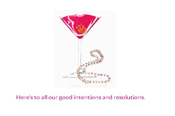 pink martinis and pearls