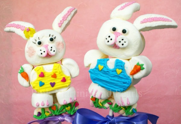 marshmallow bunny pops marshmallow bunny pops