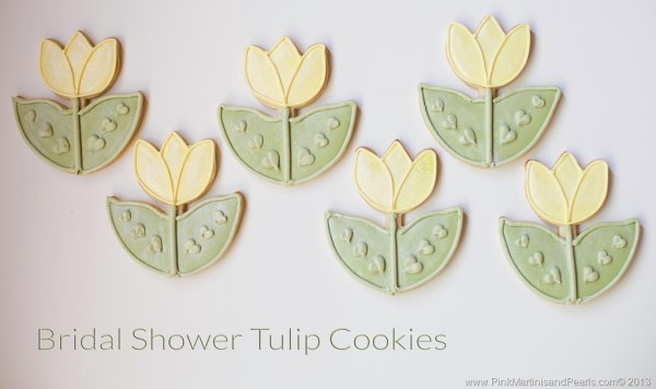 tulip bridal shower cookies