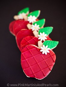 decorated apple cookies