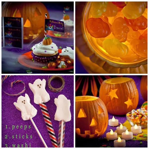 safe table decorations for kids' halloween party