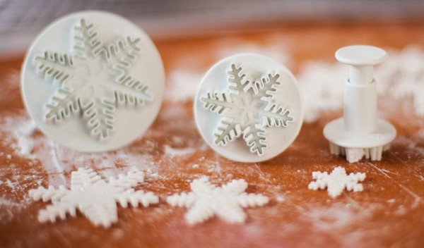 Snowflake Fondant Cutters Ornament Cookies-5319