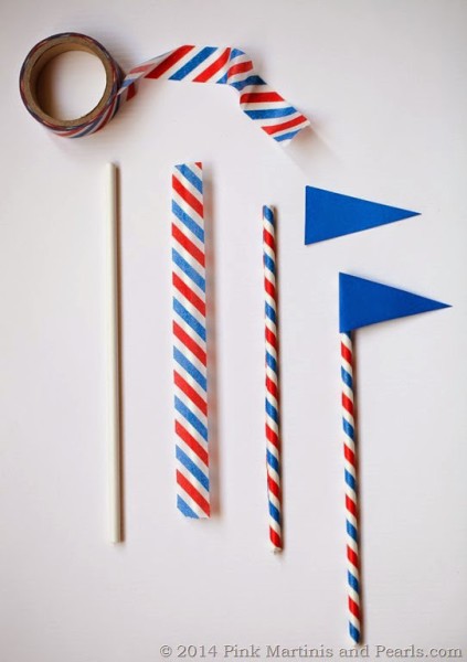 DIY Pennant Flag Cupcake Toppers