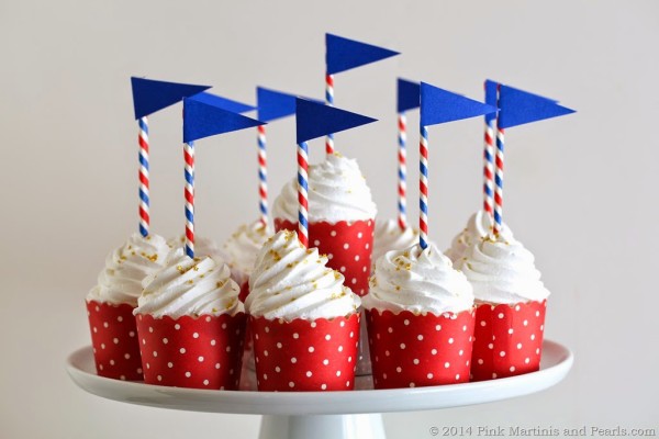 DIY Pennant Flag Cupcake Toppers