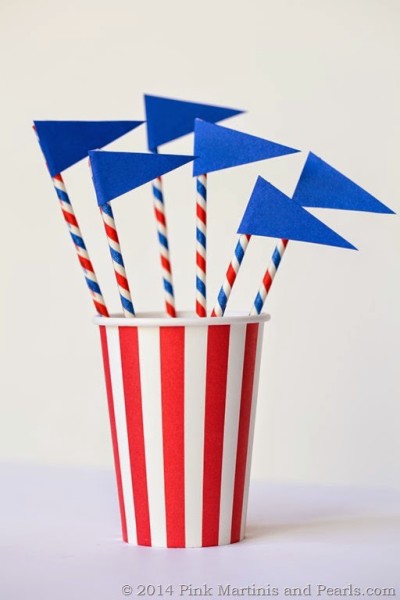 DIY Pennant Flag Cupcake Toppers