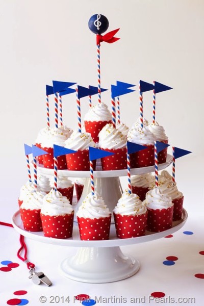 DIY Pennant Flag Cupcake Toppers