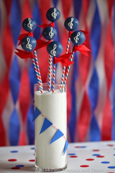 DIY Music Themed Treble Clef Decorated Cake Pops