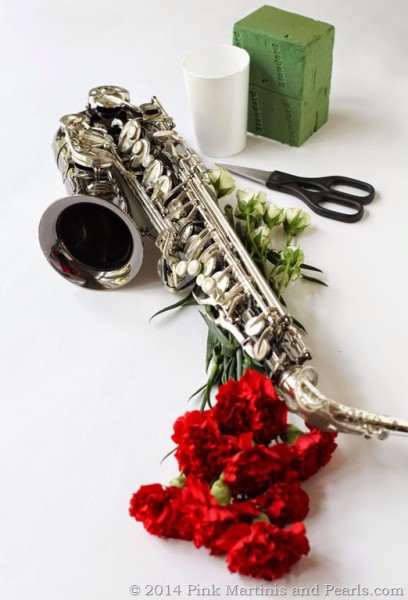 DIY Musical Instrument Floral Arrangement Saxophone