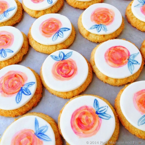 painted bridal shower cookies
