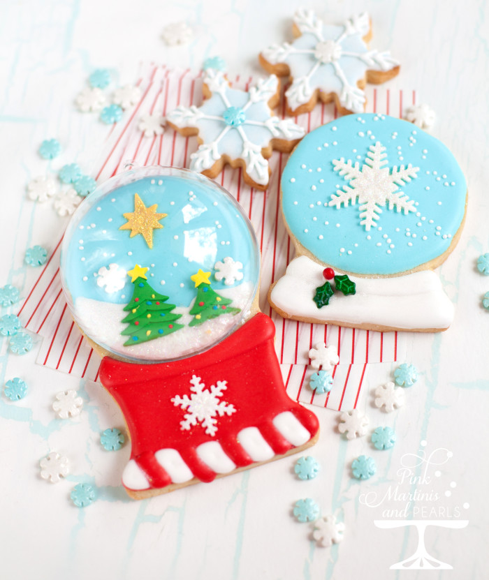 Snowglobe Cookies With Royal Icing Make Great Winter Party Favors