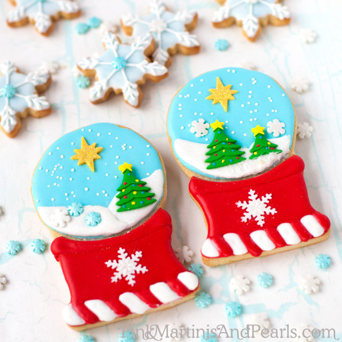 Snowglobe Cookies With Royal Icing Make Great Winter Party Favors