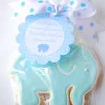 Baby Elephant Baby Shower Cookies